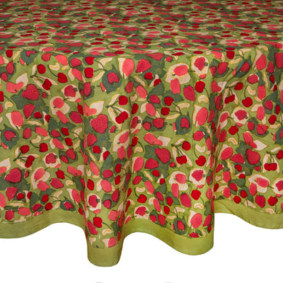 French Tablecloth Fruit Red & Green