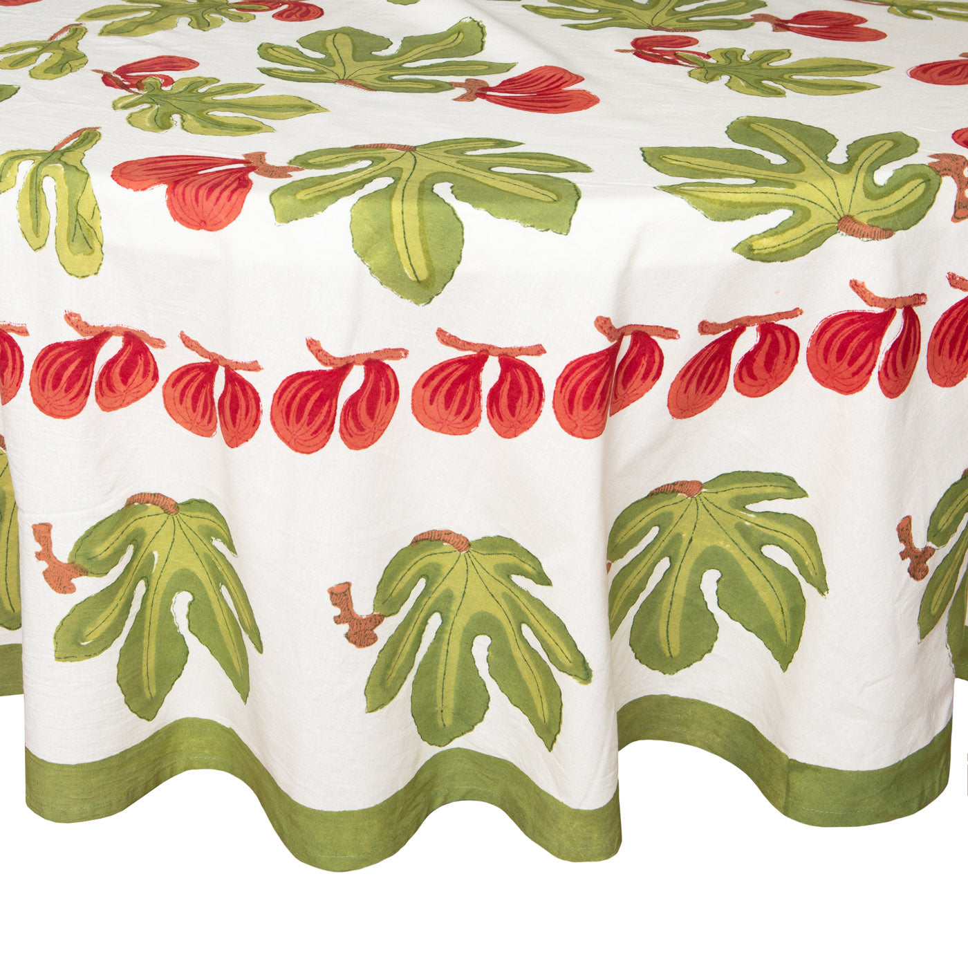 French Tablecloth Fig Red & Green
