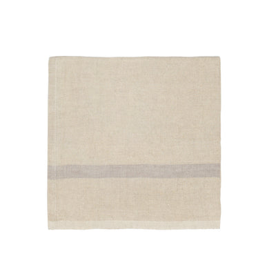 Laundered Linen Napkins Natural & Grey, Set of 4