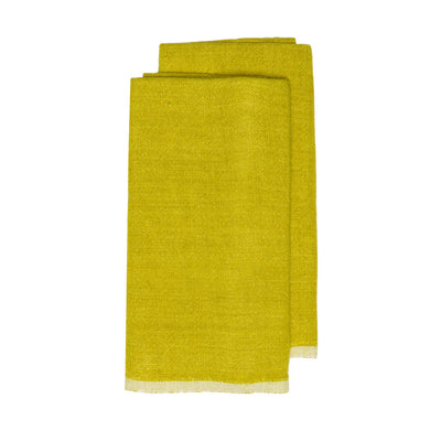 Chunky Linen Lime Kitchen Towels, Set of 2