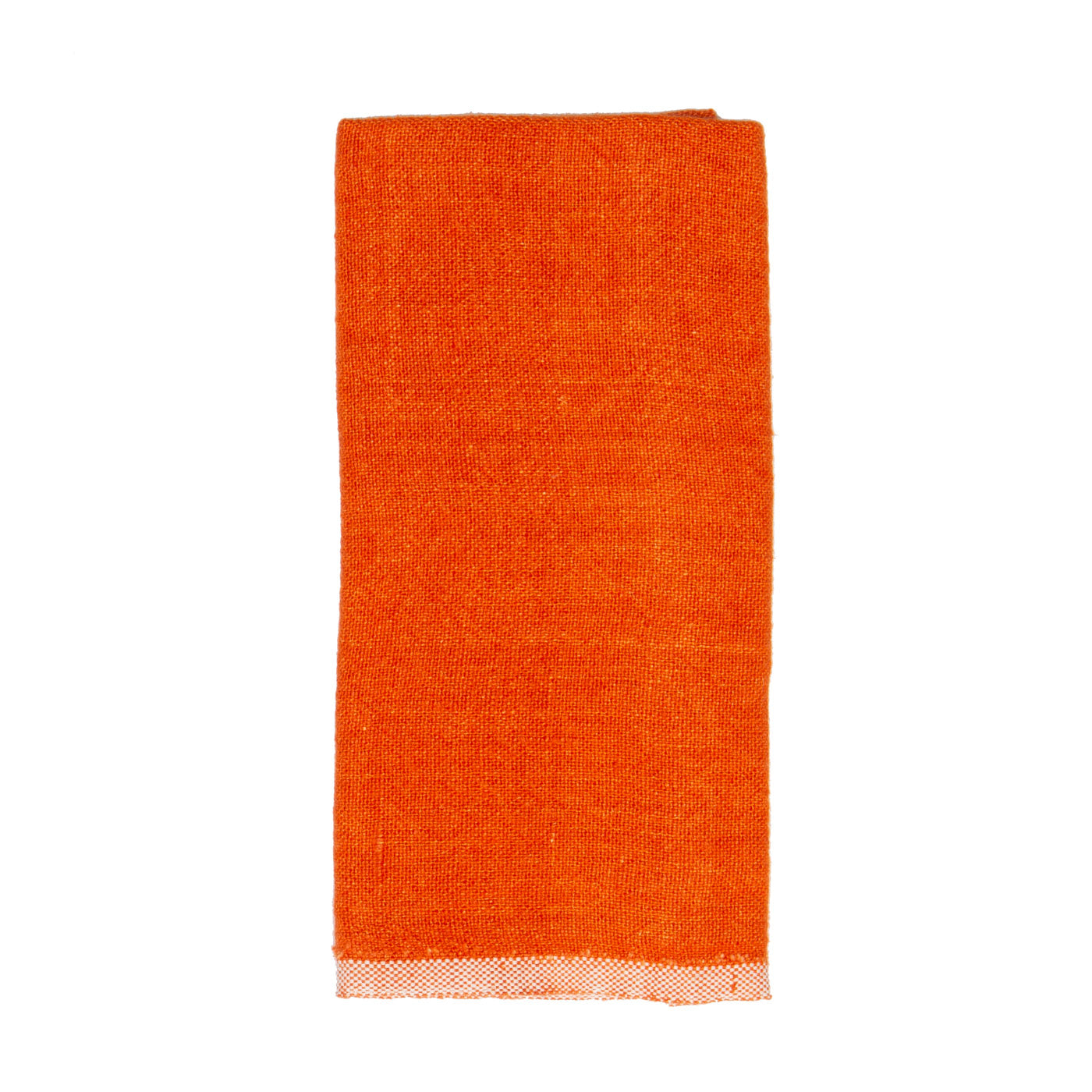 Chunky Linen Orange Kitchen Towels, Set of 2