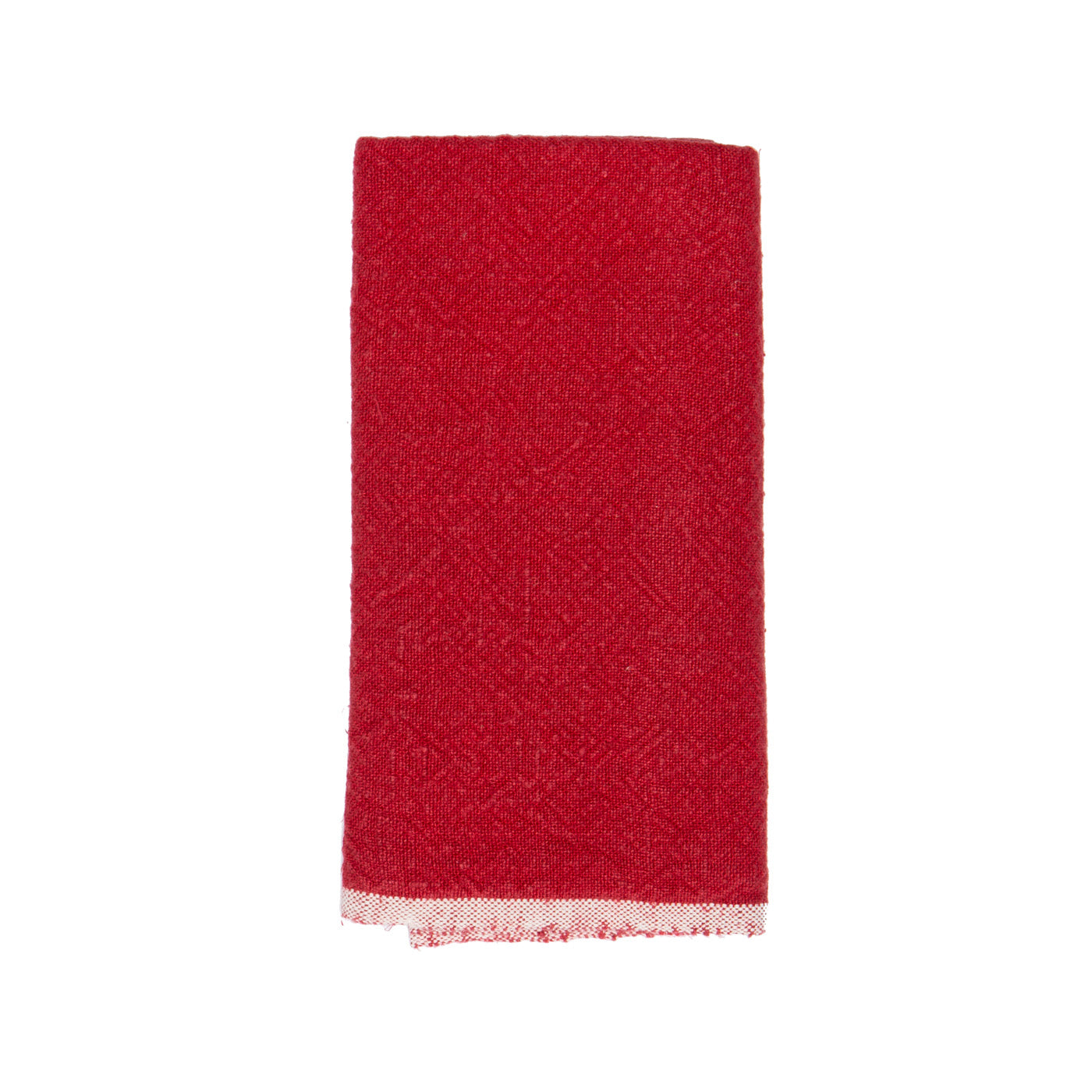 Chunky Linen Red Kitchen Towels, Set of 2