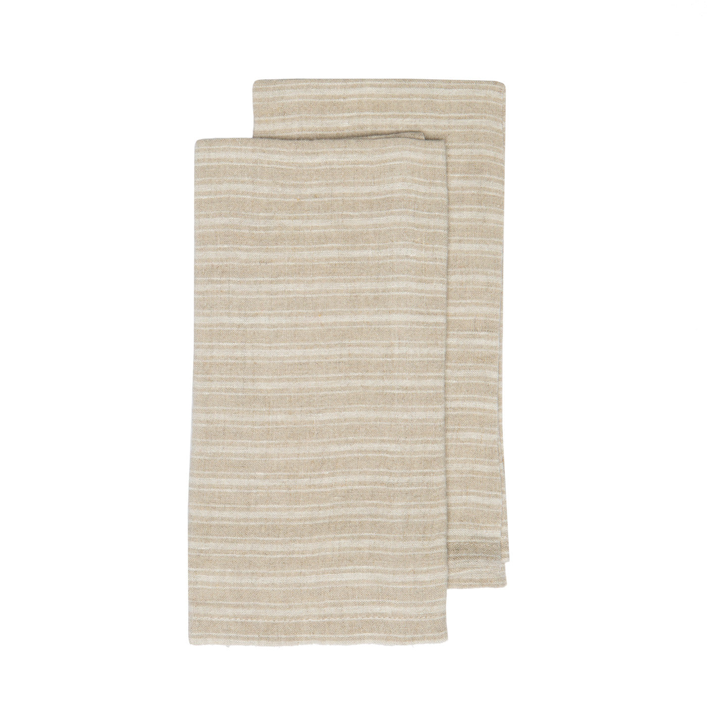Small Stripe Linen Hand Towels (Set of 2)