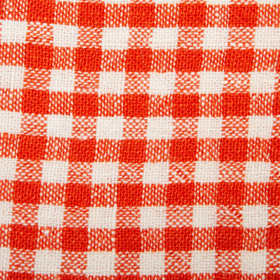 Two-Tone Gingham Napkins Orange & Aqua, Set of 4