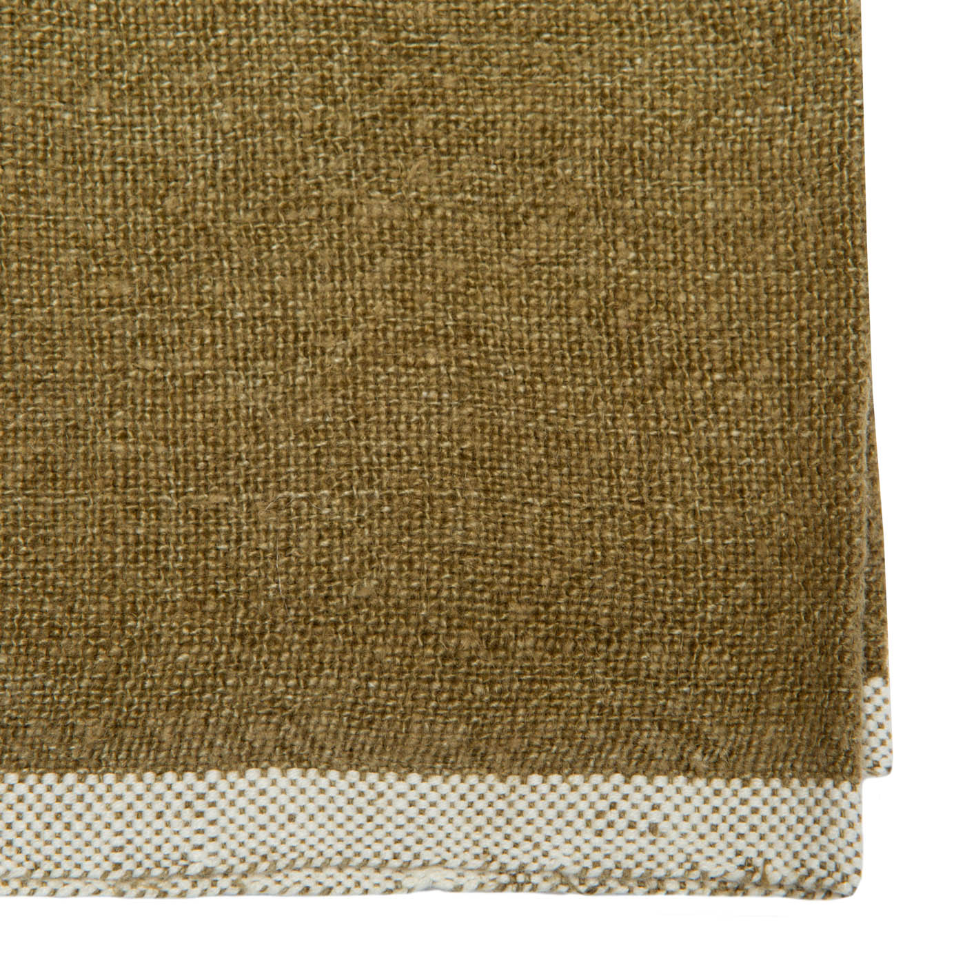 Chunky Linen Forest Green Kitchen Towels, Set of 2