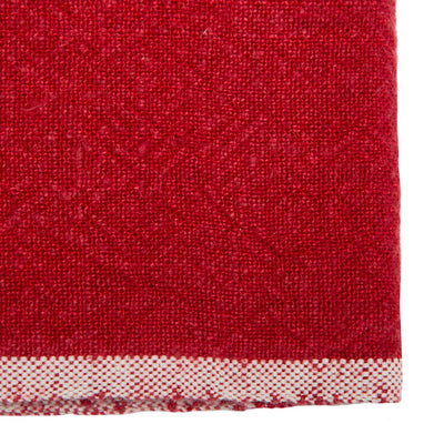 Chunky Linen Red Kitchen Towels, Set of 2