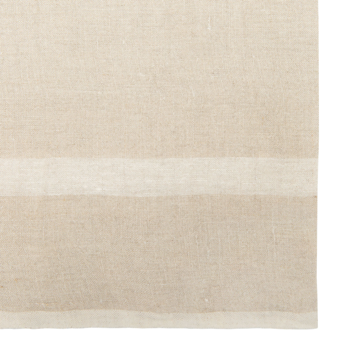 Laundered Linen Napkins Natural & White, Set of 4