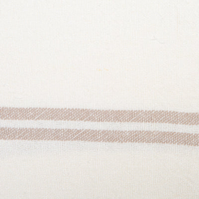 Vintage Linen Napkins Ivory & Grey, Set of 4