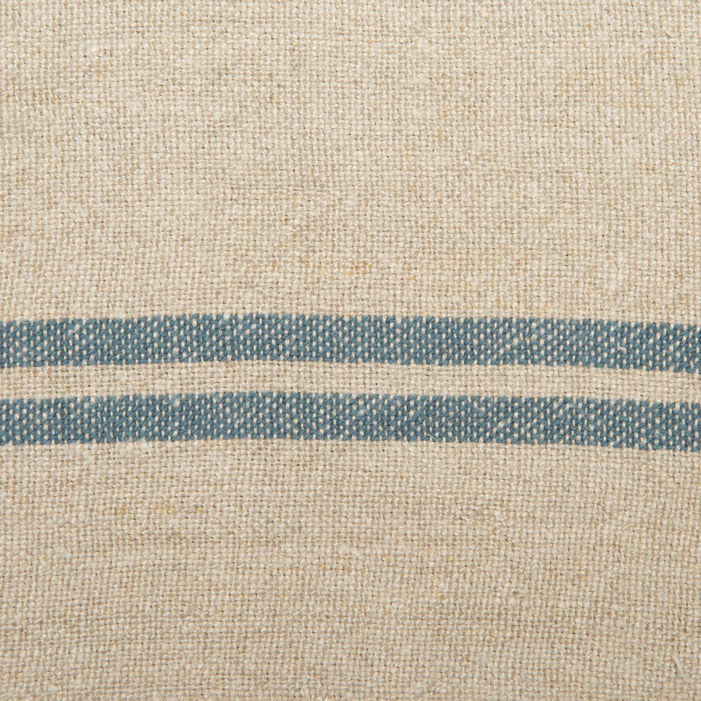 Vintage Linen Napkins Natural & Blue, Set of 4