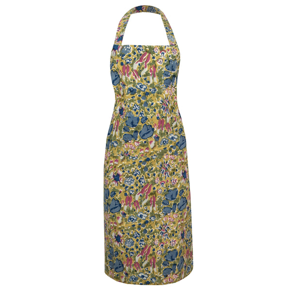 Jardin Apron Blue & Vert