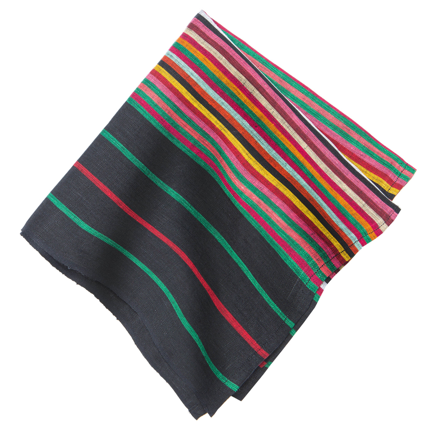 Multi Stripes "Black" Napkins 20x20 - Set of 4