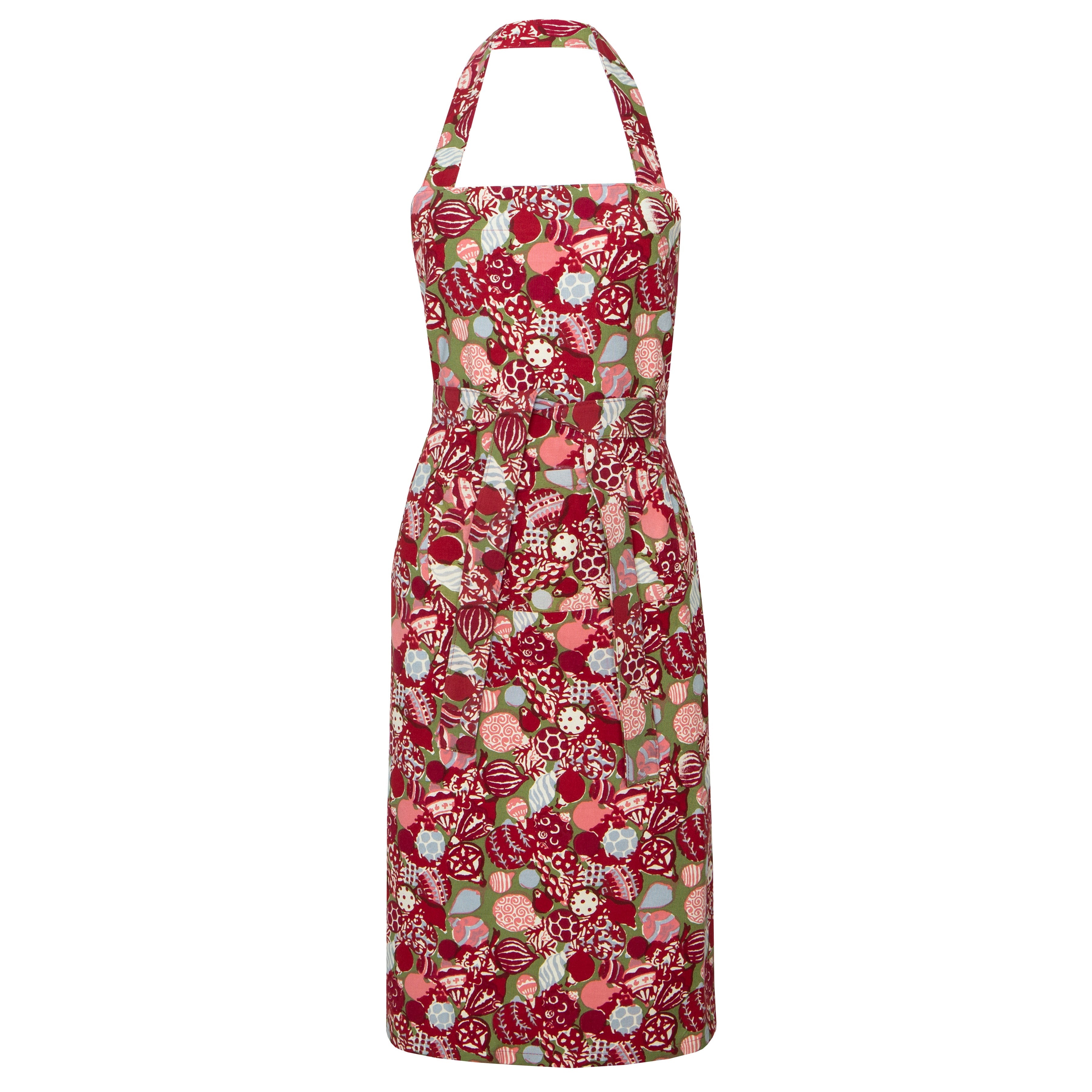 Ornaments Apron Red & Green