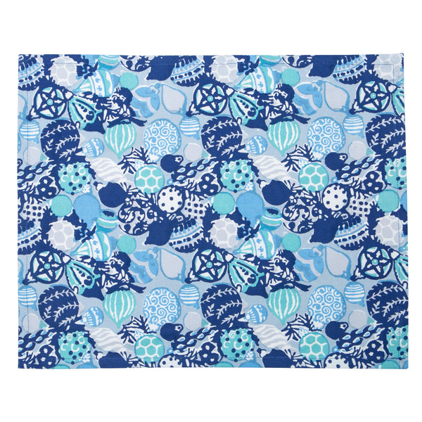 Ornaments Placemats Blue, Set of 6