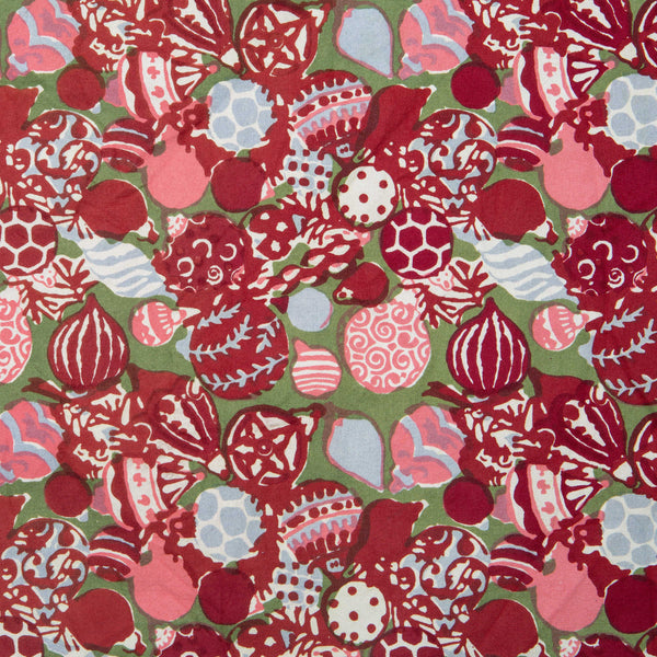 Ornaments Placemats Red & Green, Set of 6