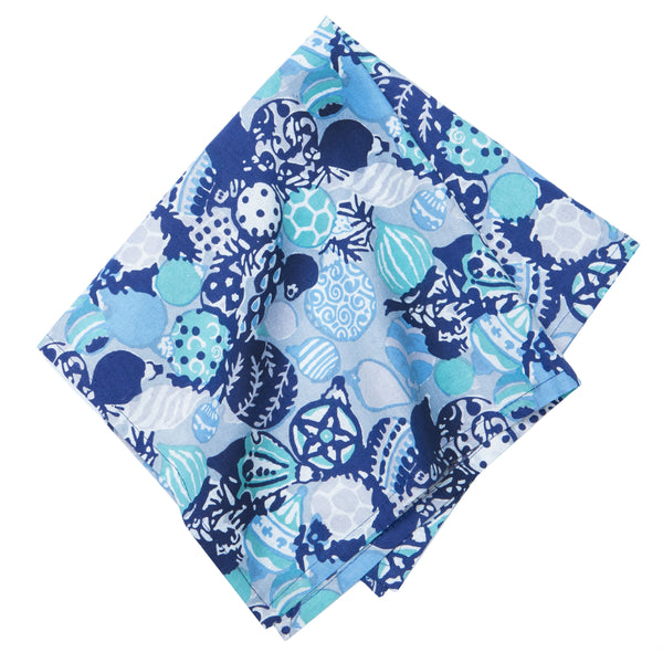 Ornaments Napkins Blue, Set of 6