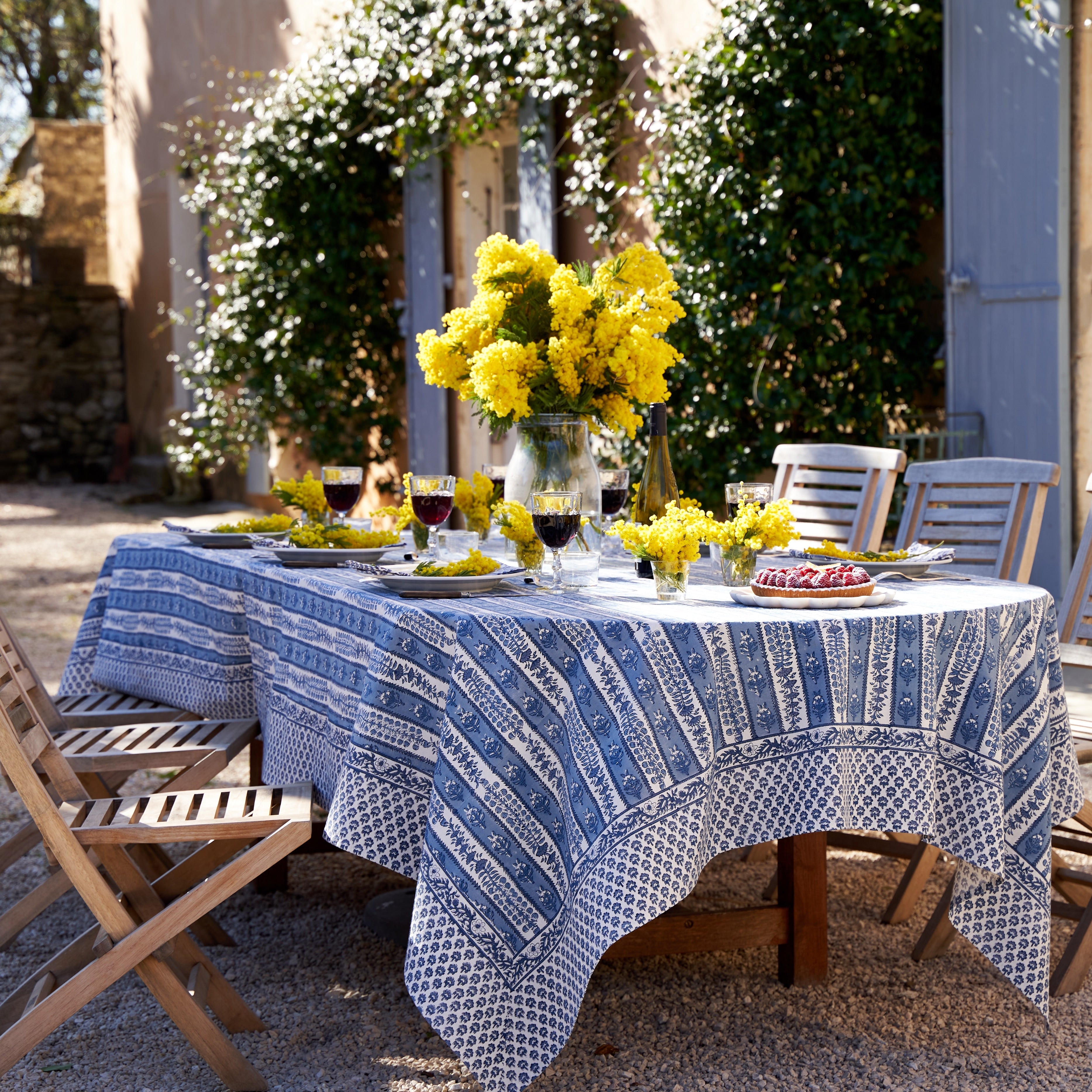 French Tablecloth Avignon Blue & Marine
