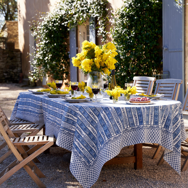 French Tablecloth Avignon Blue & Marine