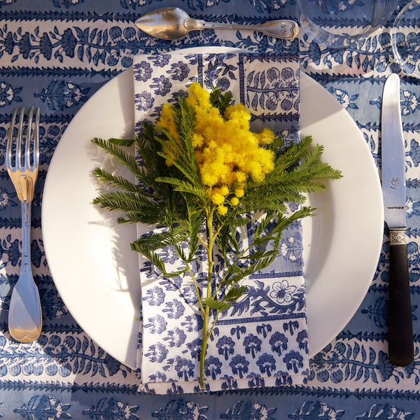 French Tablecloth Avignon Blue & Marine