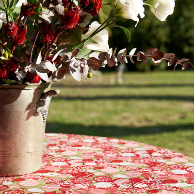 French Tablecloth Ornaments Red & Green