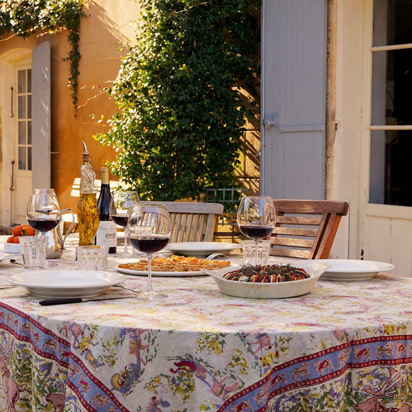 French Tablecloth Renne Grey & Blue