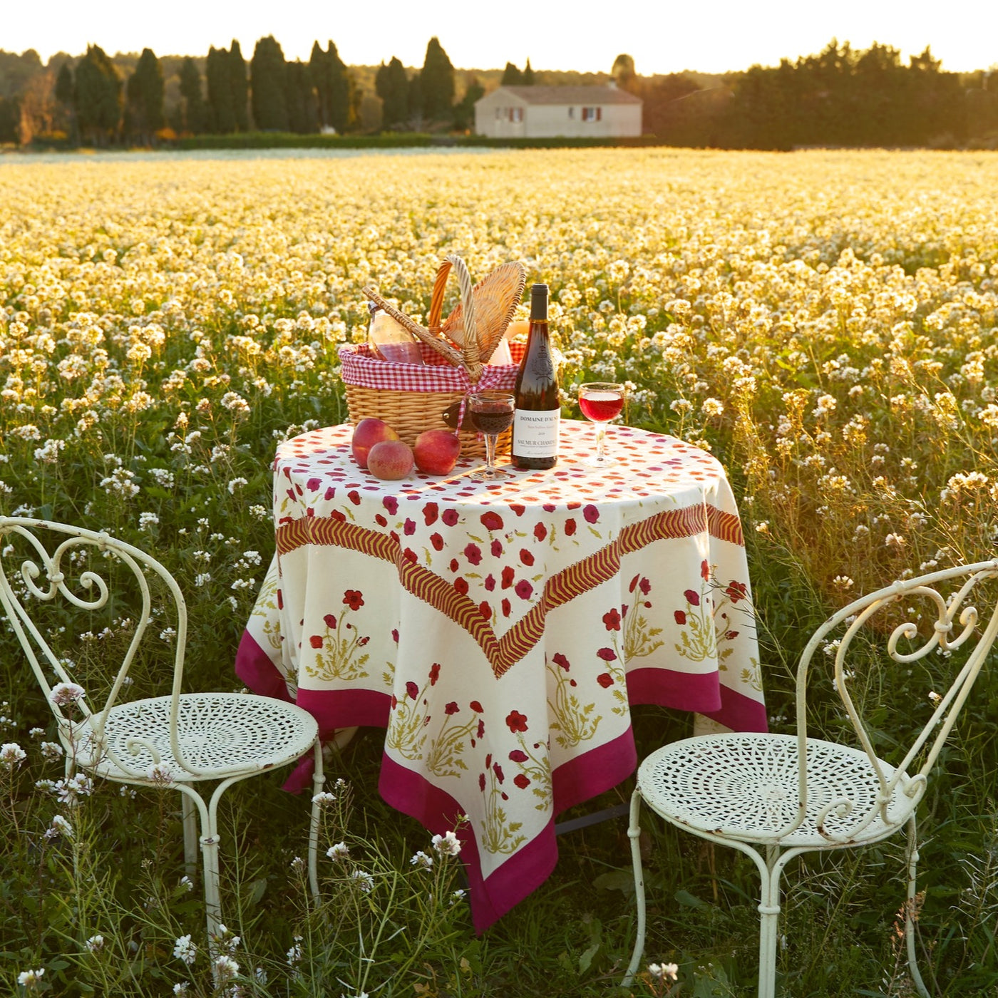 French Tablecloth Poppies – CouleurNature