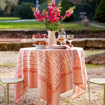 French Tablecloth Avignon Pink City