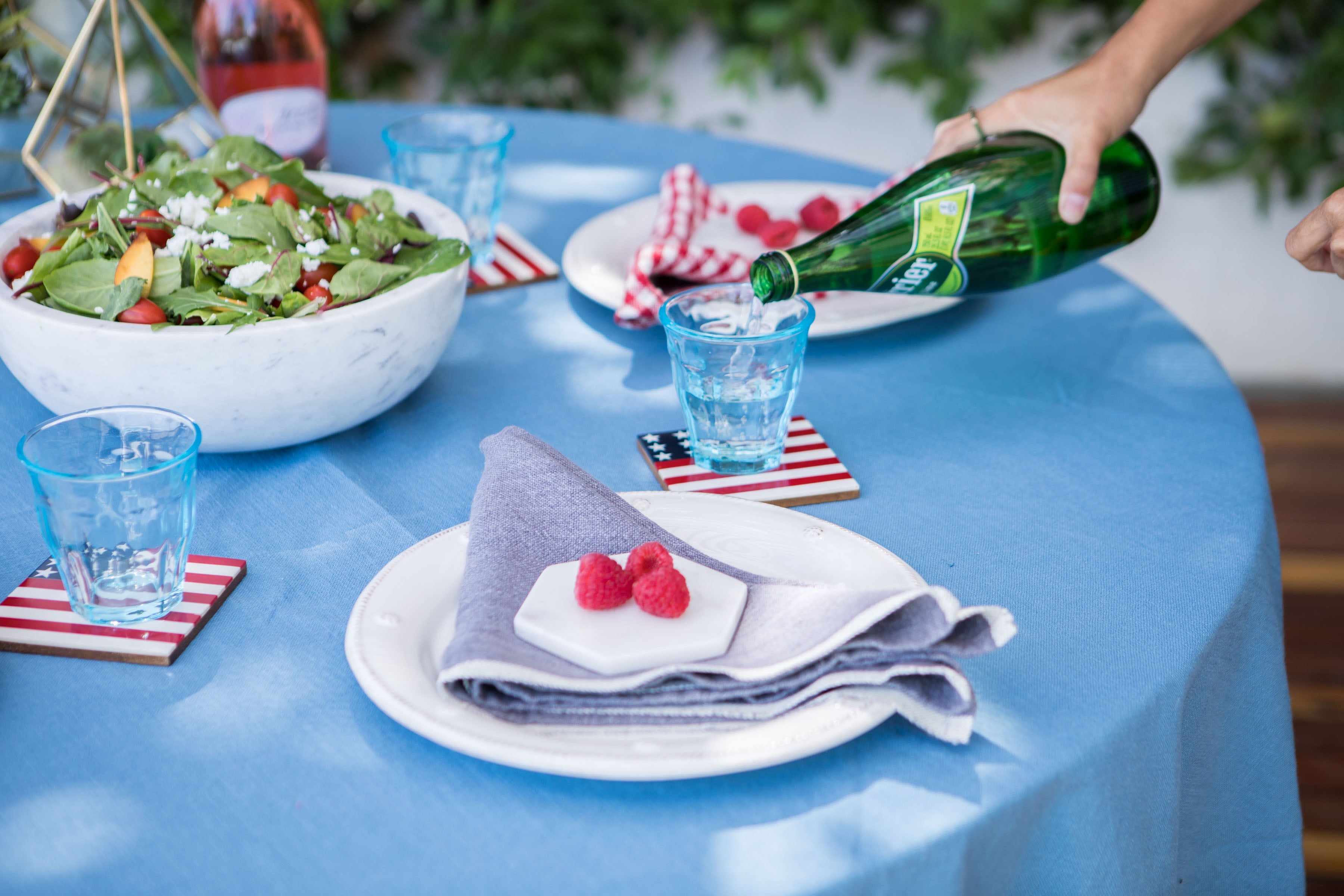 Bistro Glasses Blue 8oz, Set of 6