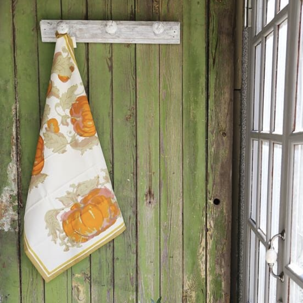 Pumpkin Tea Towels Orange & Mustard, Set of 3