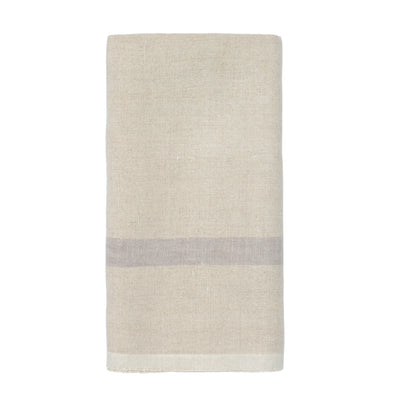 Laundered Linen Kitchen Towels Natural & Grey, Set of 2