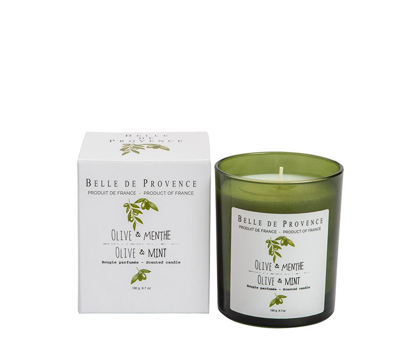 Belle de Provence Olive & Mint Scented Candle 190G