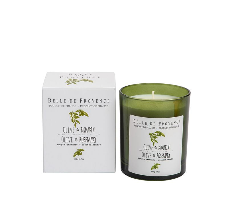 Belle de Provence Olive & Rosemary Scented Candle 190G