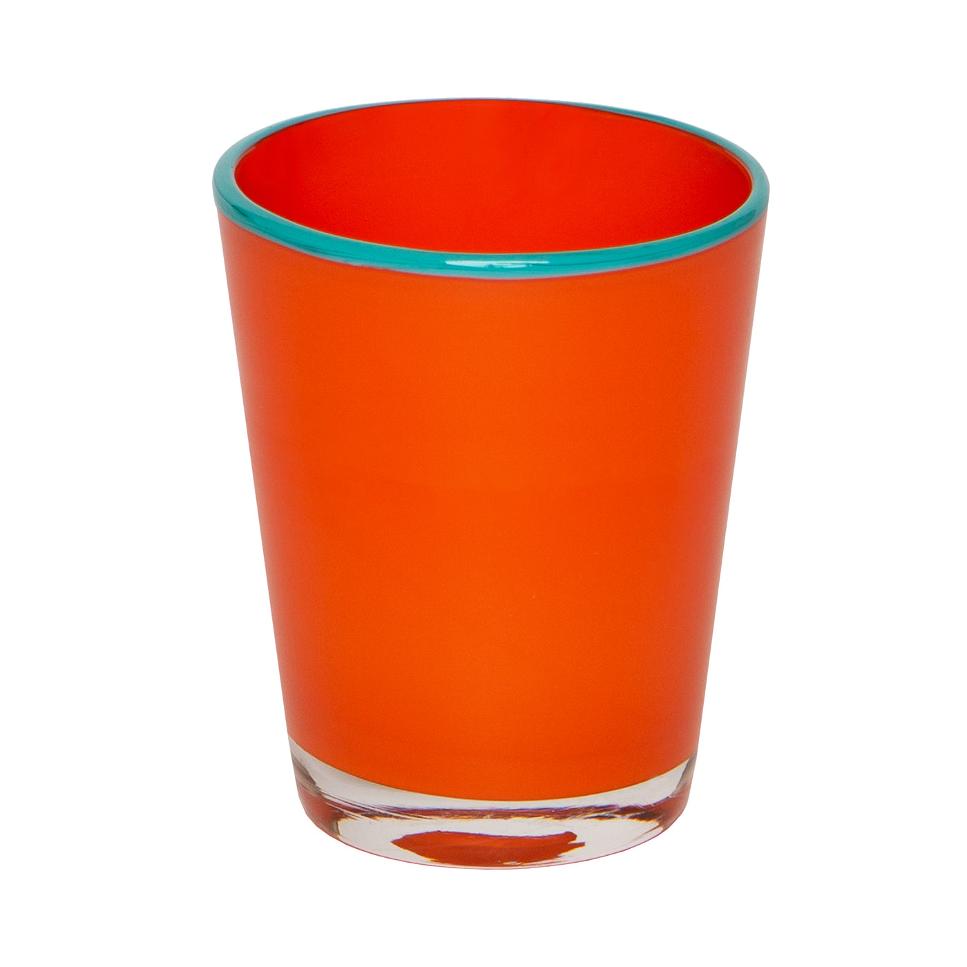Summer Glass Orange & Turquoise 9oz, Set of 4