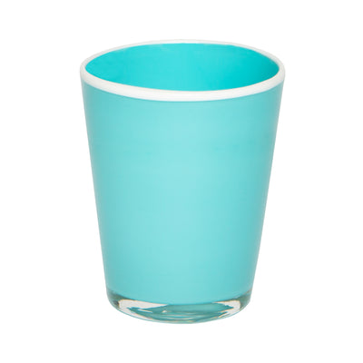 Summer Glass Turquoise & White 9oz, Set of 4