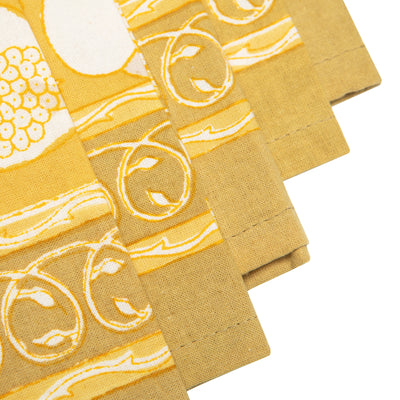 Forest Harvest Napkins Grey & Mustard, Set of 6