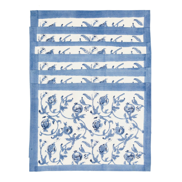 Granada Placemats Cornflower Blue, Set of 6