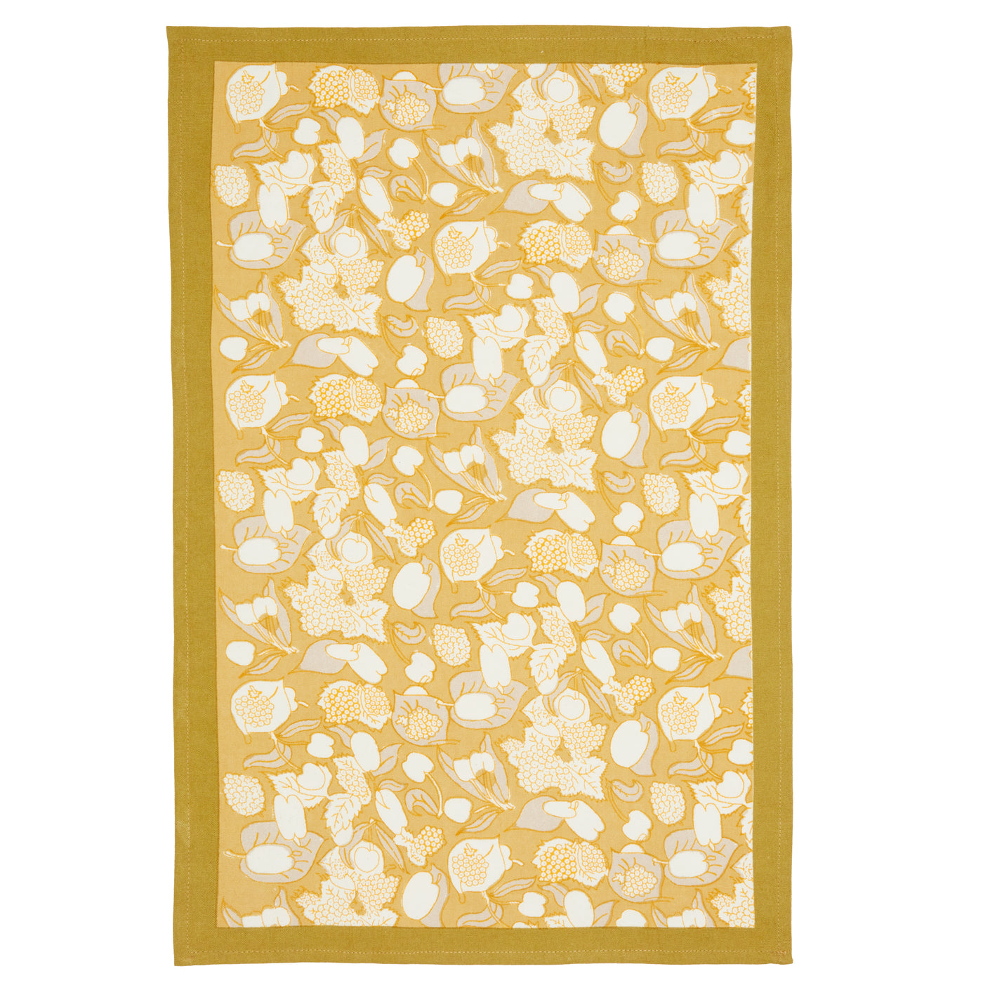 Forest Harvest Tea Towels Grey & Mustard, Set of 3