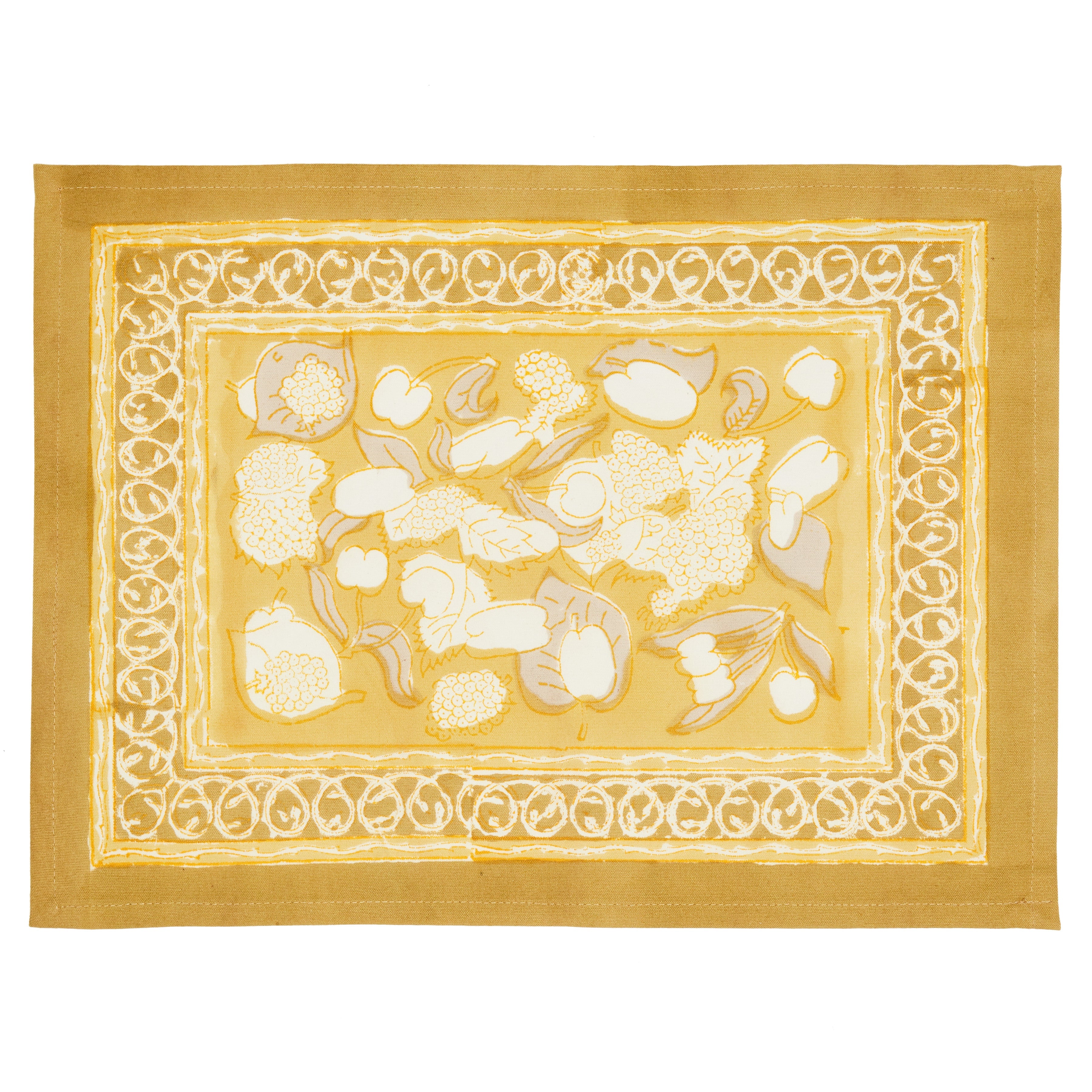 Forest Harvest Placemats Grey & Mustard, Set of 6