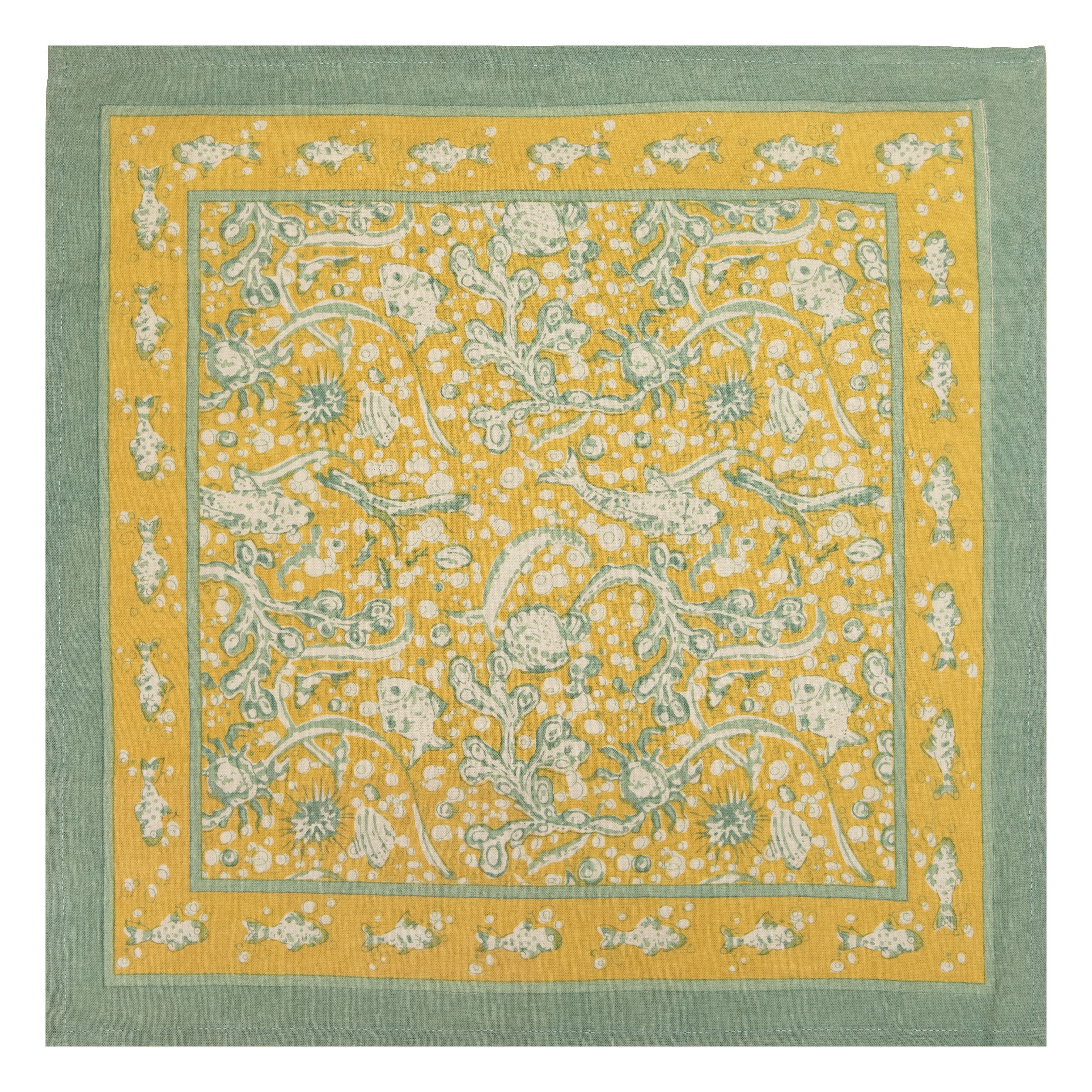 La Mer Napkins Aqua & Citrine, Set of 6