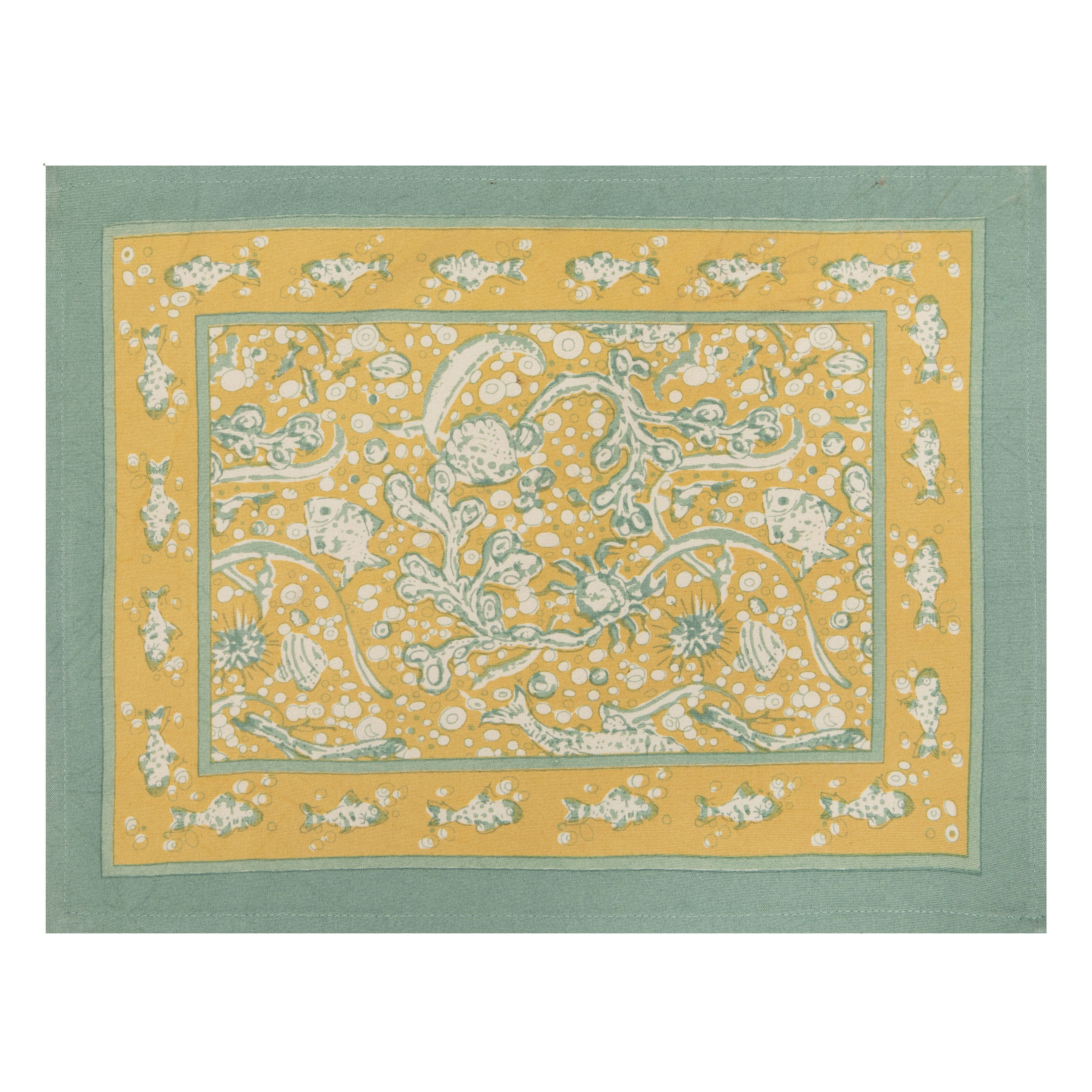 La Mer Placemats Aqua & Citrine, Set of 6