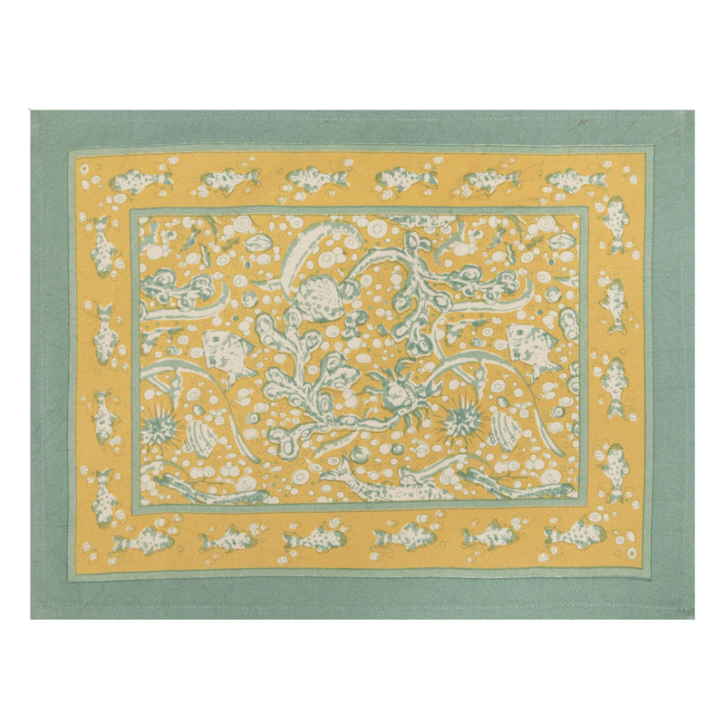 La Mer Placemats Aqua & Citrine, Set of 6